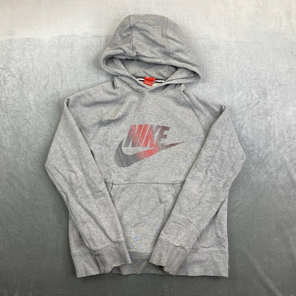 Nike Hoodie Grey Pullover‎ Graphic Mens Medium